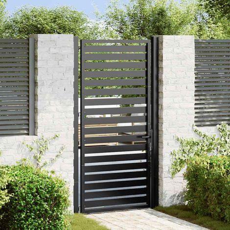 vidaXL Cancello da Giardino con Serratura Nero 100x180 cm in