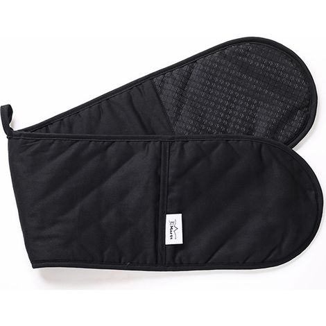 Gants Fourchette - Coton Épais - Résistants à la Chaleur Jusqu'à 250 °C - Pour Four et Plaque de Cuisinière - Lot de 2 (1/5)