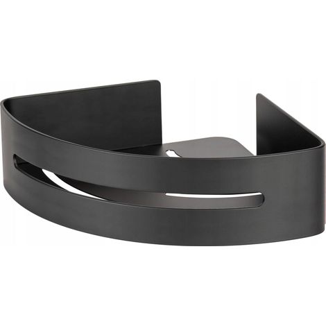 Wenko BIVIO estantería de esquina mural negra 30,5 cm