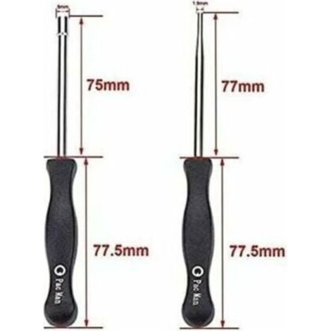 Ensemble de 12 outils de réglage de carburateur et tournevis de réglage pour moteur à 2 temps, pour débroussailleuses, tronçonneuses Poulan, Husqvarna, STHIL, Echo. (1/4)