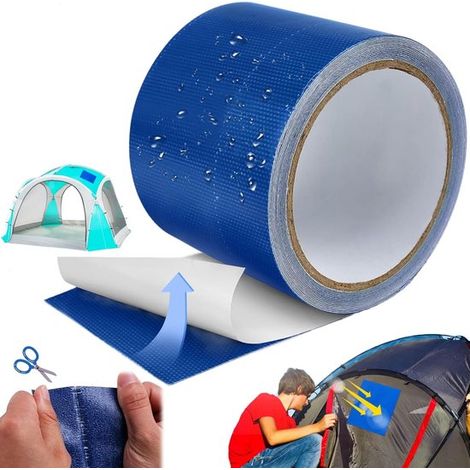 Nastro di riparazione 8 cm x 5 m, nastro impermeabile per tende da sole, nastro impermeabile per la riparazione di tessuti, kit universale per la riparazione di tende. (1/5)