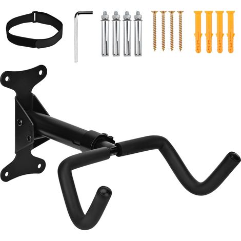 Support mural pour vélo, pliable, en métal, réglable, rangement de vélo pour garage et mur, crochet de vélo pour VTT, vélo de route, vélos hybrides (1/5)