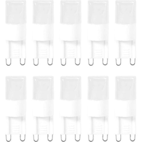 Lot de 10 ampoules LED G9 1W à éclairage intense, blanc chaud 3500 K (1/5)