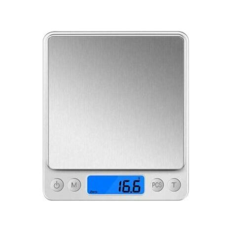 Balance Cuisine, Electronique Balance de Précision 0.1g /3kg, Petite Balance de Bijoux avec Fonction Tare et PCS, Balance Alimentaire pour Cuisson, Cuisine, café avec Plateaux
