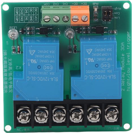 Module relais à interface utilisateur ergonomique, boîtier cuivre laminé, carte de déclenchement pour équipements d'automatisation PLC 12 V (1/5)