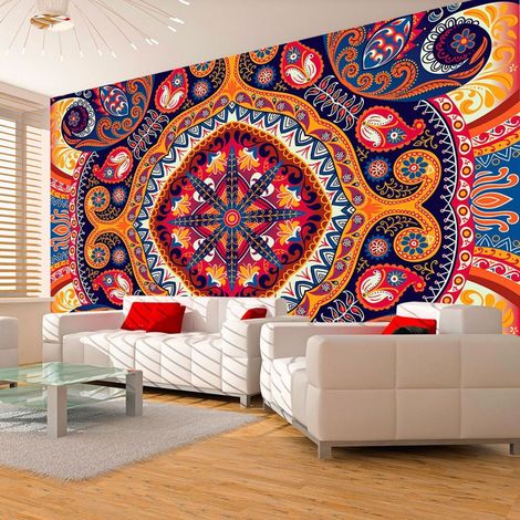 Papier peint mosaïque exotique - 150 x 105 cm