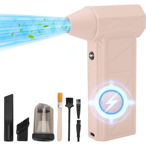 Ventilateur Portable Puissant pour Camping Barbecue Nettoyage Poudre Neige - Rose-KZQ (1/5)