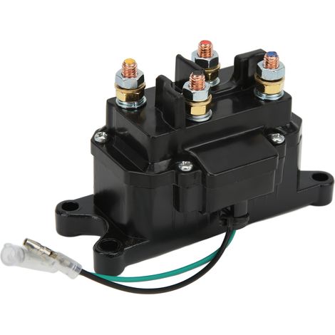 Relais/contacteur solénoïde de treuil électrique 12 V 250 A pour remorque de bateau, UTV, VTT ou camionnette de 3 500 à 4 500 lb (1/5)