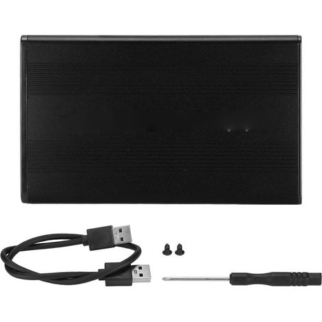 Boîtier disque dur 2,5 pouces 5 Gbit/s 2 To capacité antistatique avec interface USB 3.0 pour Windows, OS X, Vista, noir (1/5)