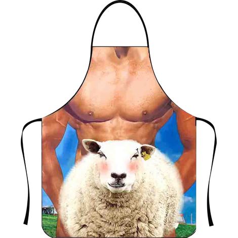 Tablier imperméable Muscle Man, tablier de cuisine amusant pour chef, bavoir, idéal pour cuisiner, pâtisser, peindre, jardiner et se coiffer. (1/5)