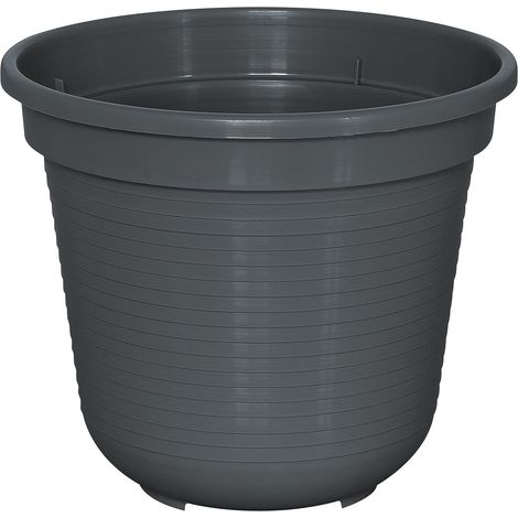 Geli – Pot de fleurs STANDARD – Anthracite, plastique PP, Ø 16 cm, 1,4 l