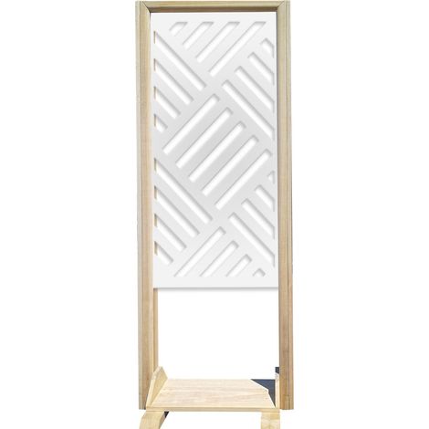 LINEAR MILL - Separè - Paravento modulabile - 70x190cm - in Legno e PVC - Colore: bianco (1/4)
