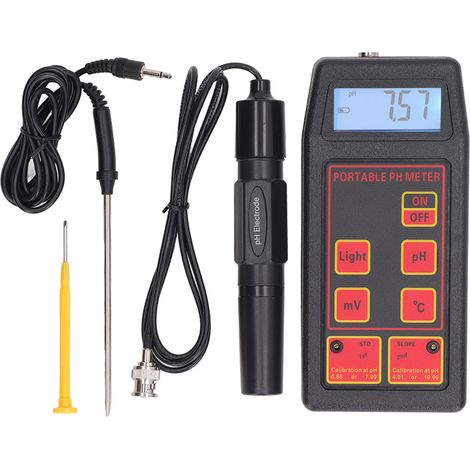 Wassertester, 4-stelliger großer Bildschirm, genaue Messung, automatische Kalibrierung, Wasserqualitätsprüfgerät, PH-Elektrode