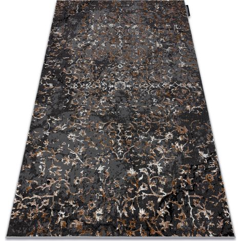Modern DE LUXE Teppich 2080 Ornament vintage - Strukturell grau grey 240x340 cm