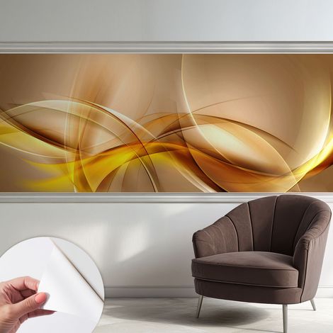 Fototapete Selbstklebend - Wanddekoration - Wandfolie - 3D Tapete Wand - Wohnungsdeko Sanfte Linien 250x104 cm (1/5)