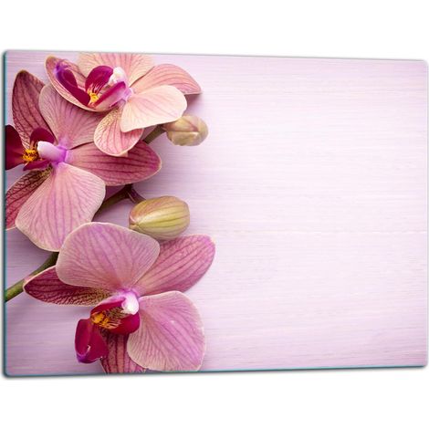 Planche à découper en verre 52x40 fleurs (1/5)