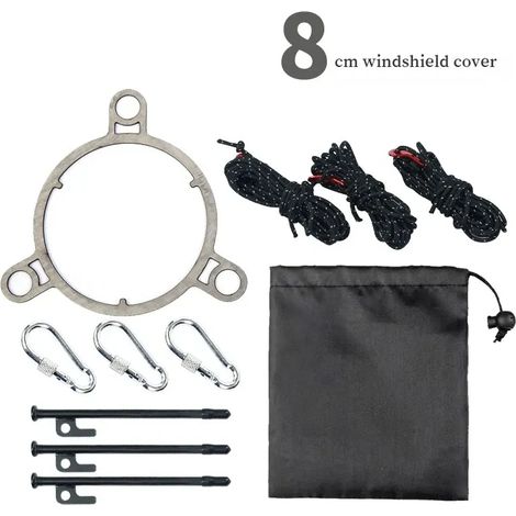 Accessoires de fixation pour pare-vent de conduit de cheminée pour poêles à bois de camping, anneaux de fixation pour pare-vent, accessoires de cheminée, réchauds de cuisine portables (1/4)