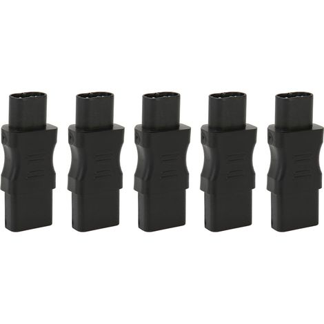 Lot de 5 adaptateurs secteur IEC320 C8 vers C13, 2500 W, 10 A, 2,5 A, pour boîtier PDU, ordinateur portable, salle informatique, 250 V. (1/5)