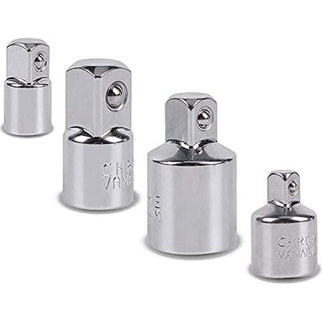Adaptateur de douille à cliquet 4 pièces Adaptateur de douille à cliquet 1/2 à 3/8-3/8 à 1/2-1/4 à 3/8-3/8 à 1/4 Réducteur de douille pour douilles et embouts