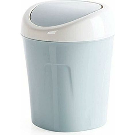 Mini poubelle de bureau portable 2 pièces pour chambre à coucher, salle de bain (1/5)