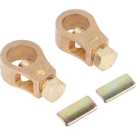Connecteur de batterie auto 2 pièces, câble de borne en cuivre, pince électrique pour voiture, accessoires de connexion rapide (1/5)