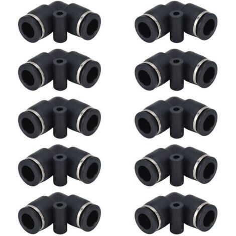 10 PCS Connecteurs pneumatiques en ABS durable et remplaçable, accessoires de connexion pratiques pour équipements d'automatisation.
