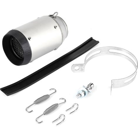 GARRYFIZH Tuyau d'Échappement Moto Rond 60mm/2.36in Universel - Compatible Kawasaki Z900 Z1000 Ninja 250 400 - Finition Qualité