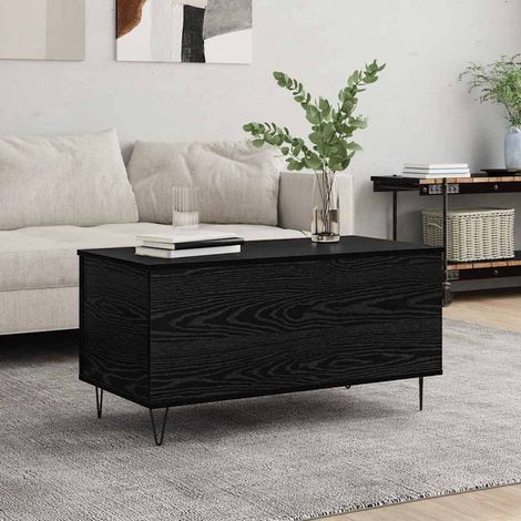 Couchtisch Schwarz Eichen-Optik 90 x 44.5 x 45 cm Holzwerkstoff