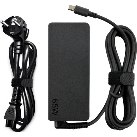 Chargeur Adaptateur 20V 65W Power AC Adapter USB-C Type-C Compatible pour Lenovo ThinkPad E480 E485 E495 E580 E585 T480 T480s T490 T580 R480 L380 L480 L580 Notebook (1/5)