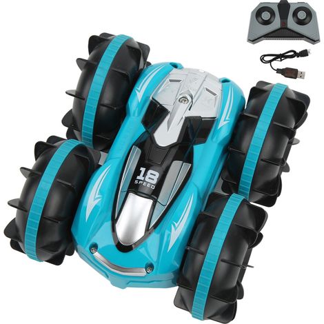 Voiture télécommandée acrobatique amphibie T09B 2,4 GHz pour enfants de plus de 6 ans, avec triple batterie. Idéale pour les parcs aquatiques. (1/5)