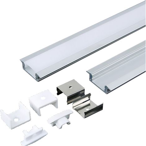 PROFILO CANALINA IN ALLUMINIO PER STRIP LED 3353 mm 15,8 x 15,8 -lar.max 10,5  - VTAC