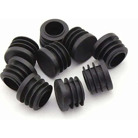 YMYNY Bouchon Pied de Chaise,Bouchon en Plastique Rond,30 pièces Bouchon d'extrémité de Tube Noir Bouchon de Chaise Glisse Rond Embout de Protection de Meubles Chaise/Jambe Tuyau Couvercle Insert (25
