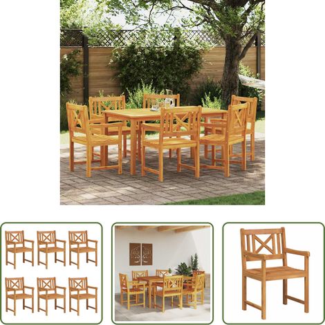 Bois d'acacia - Chaise de jardin 6 pcs 56 x 56 x 90 cm Bois d'Acacia Massif (1/5)