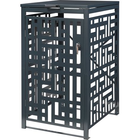 Coperchio per bidone da 1 x 240L acciaio zincato antracite 030009089