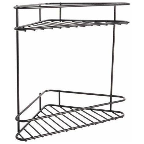 TABLETTE DE DOUCHE D'ANGLE AVEC DOUBLE SUPPORT (1/4)