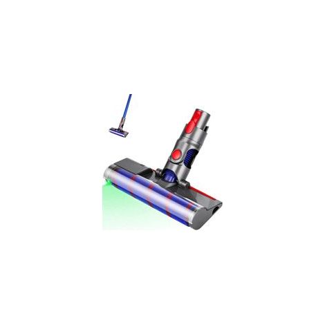 Brosse Compatible avec Aspirateur Dyson V10 V8 V7 V11 Tête de Nettoyage à Entraînement Direct Acessoire de Brosse Turbo avec Dégagement Rapide pour Nettoyer les Tapis, les Sols, les Carreaux (1/4)