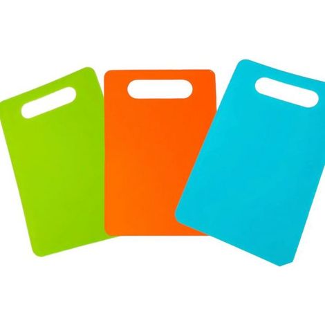 Set 3pz Tagliere Colorati Flessibili Lavabili lavastoviglie Plastica Antiscivolo
