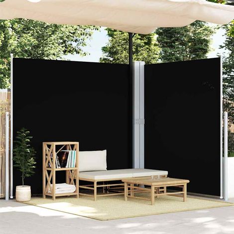 vidaXL Toldo lateral retráctil negro 200x600 cm (1/5)