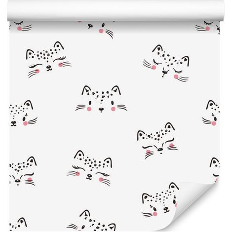 Papier peint chatons pour salon et chambre 50x1000 cm (1/5)