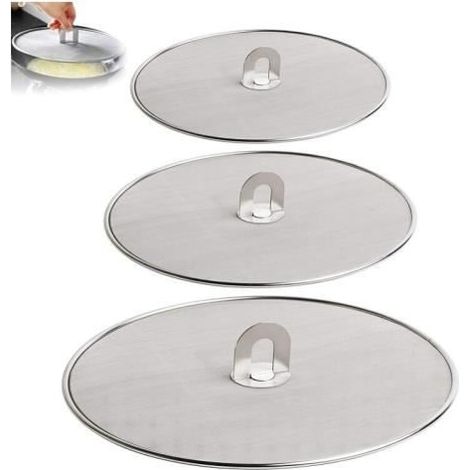 3 Pièces Écran Anti-Projections de Graisse pour Poêle Couvercle Anti Projection en Acier Inoxyable Protection Anti-éclaboussure - fy (1/4)