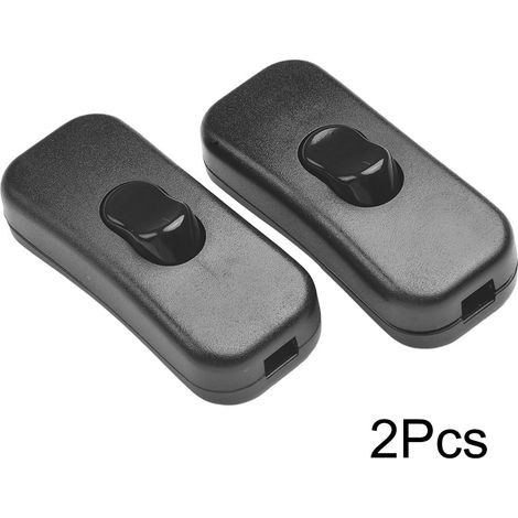 Interrupteur À Basculer - 250 V - 2 A - Pour Lampe De Bureau Et Applique - Câble Plat Ou Ronde 0,3 À 0,75 Mm² - 2 Pièces (1/5)