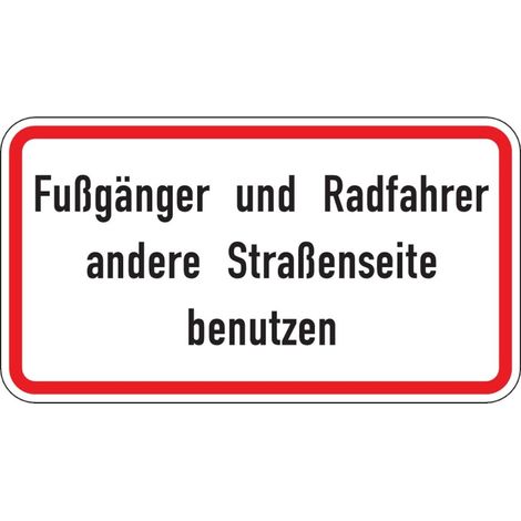 Warn- und Hinweißchild 48, 600x330mm andere Str.Seite nutzen RAL-Gütezeichen Folie RA2