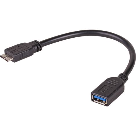 Adattatore micro USB 3.0 Akyga AK-AD-30 per smartphone, cavo OTG da 15 cm, femmina/maschio.
