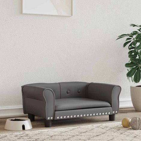 Hundebett Grau 70x45x30 cm Kunstleder vidaXL (1/5)