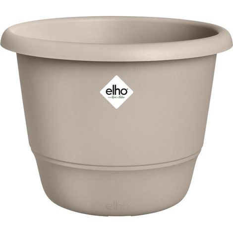 Runder Blumentopf - ELHO - Amiga Rund 55 - 55 L - Ø 55 x H 51 cm - Beige - Außenbereich