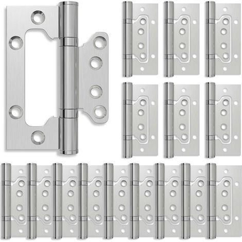 Cerniera 16 pz 100 x 75 x 13 mm Argento Acciaio vidaXL (1/5)
