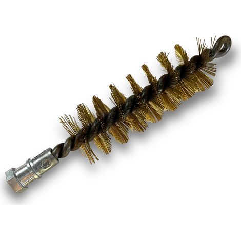 Brosse à tube PRO LAITON Ø 40 mm  Raccord M12175 femelle  Ame en acier torsadé  Nettoyage brossage tube et canalisation  Kibros 41SCL40