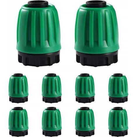 10 Pièces Raccords D'irrigation Goutte à Goutte pour Tubes 16mm, Adaptateur Bouchons D'Irrigation Goutte, Raccords D'irrigation Droits, Connecteur de Tuyau D'irrigation (Vert) (1/4)