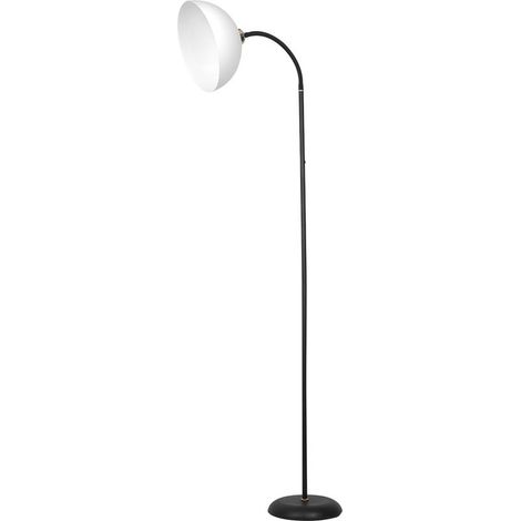 Lampadaire Zack 170 cm noir abat-jour blanc E27 Milagro (1/5)