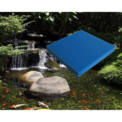 Mousse Bleue : 50 X 50 X 5 fine pour filtration bassin et aquariums 30 ppi